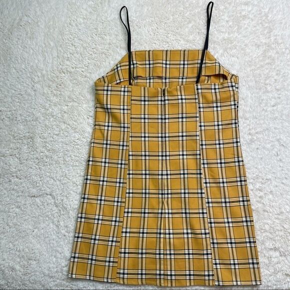 Urban Outfitters Yellow Plaid Square neck - Picture 4 of 6